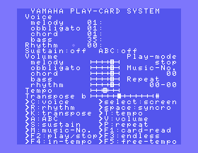 Program - Yamaha Play Card System Title Screen